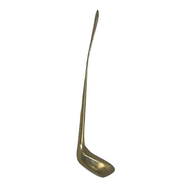 Brass Golf Club Solid‎ Shoe Horn Driver 9.5" Heavy Driver Gold Tone Country Club - Picture 3 of 13